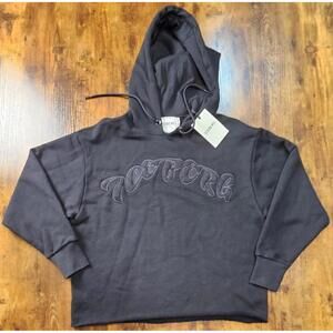 Iceberg Black Logo Graphic Print Script Hoodie Size Small NWT